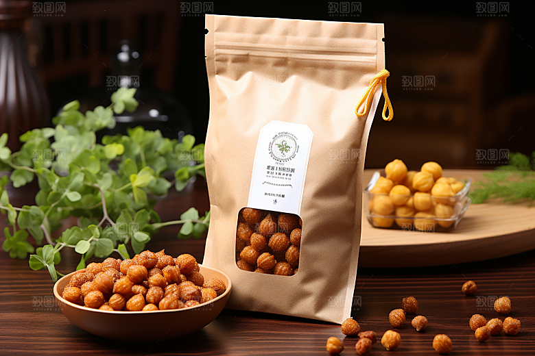 油炸黄金豆美味油炸食品摄影图