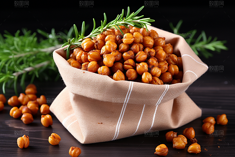 油炸黄金豆零食油炸食品摄影图