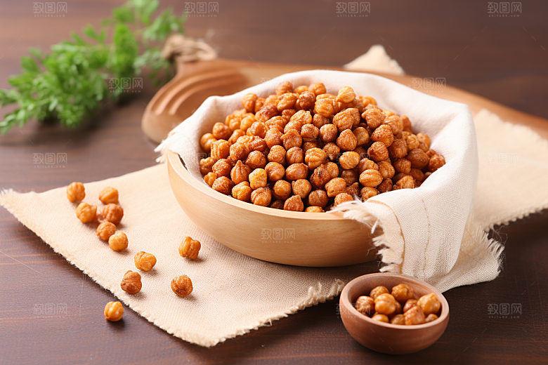 油炸黄金豆美味油炸食品摄影图