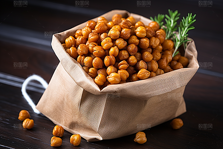 油炸黄金豆素材油炸食品摄影图