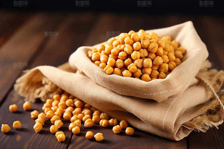 油炸黄金豆美味高清摄影图