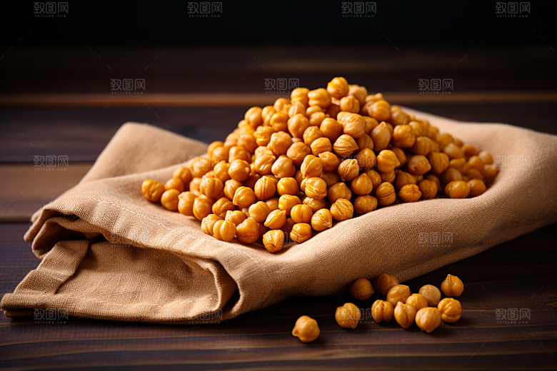 油炸黄金豆小吃高清摄影图