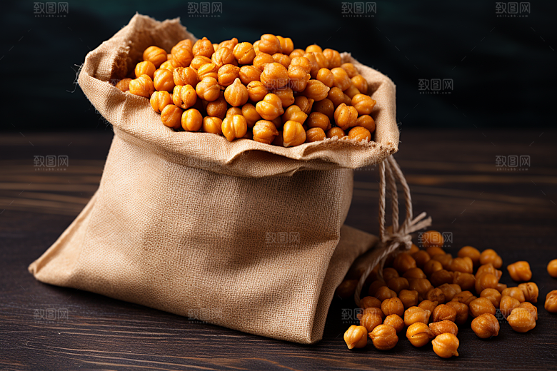 油炸黄金豆素材油炸食品摄影图