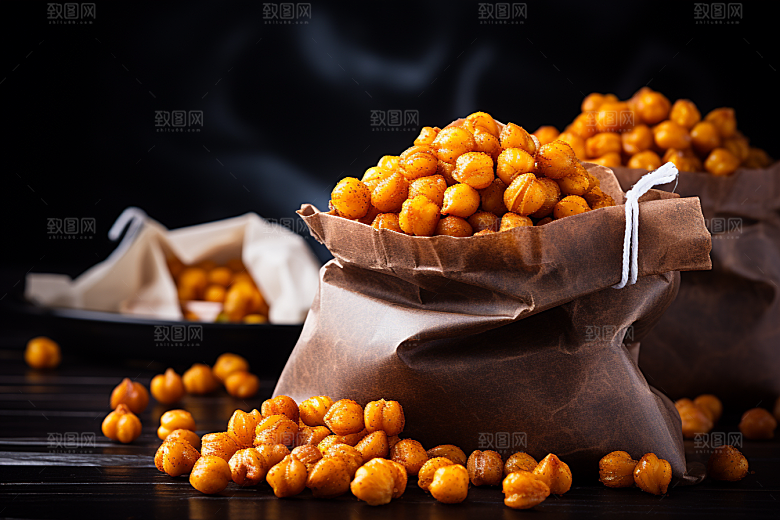 油炸黄金豆素材高清摄影图