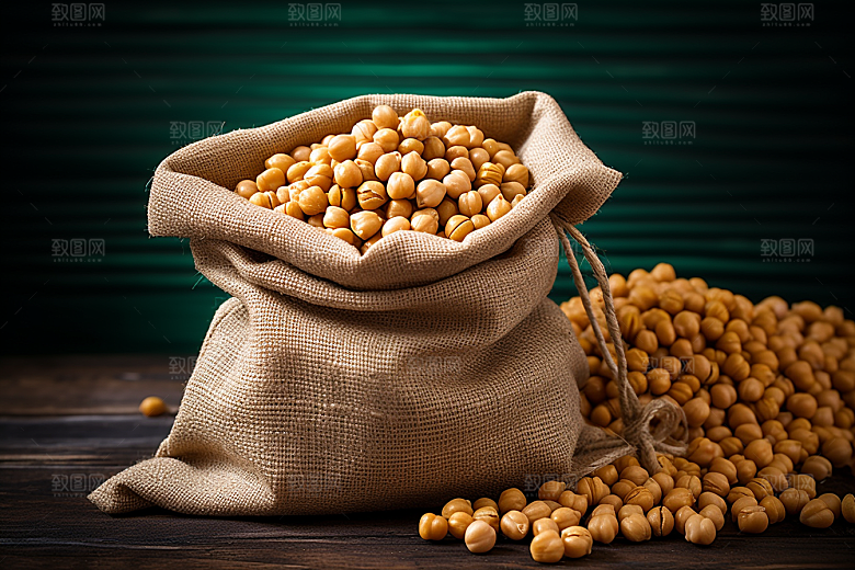 油炸黄金豆地方特色美食摄影图