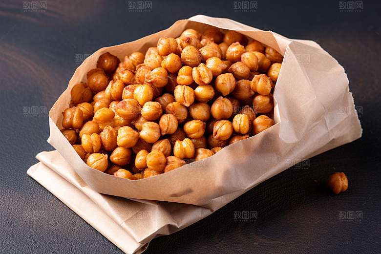 油炸黄金豆高清小吃摄影图
