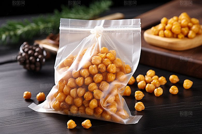油炸黄金豆素材美味摄影图