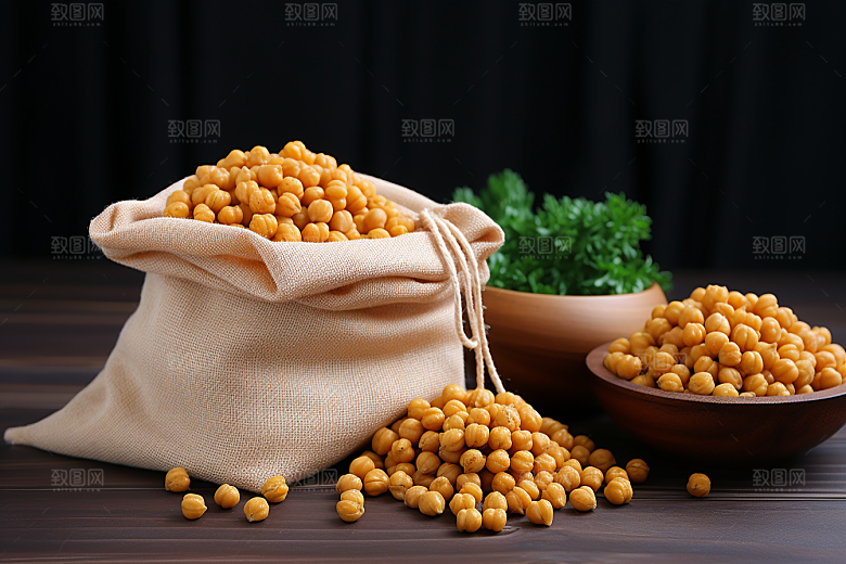 油炸黄金豆零食地方特色摄影图
