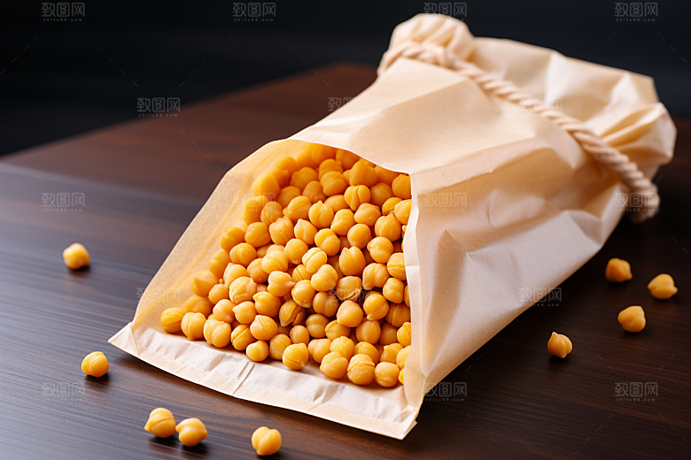 油炸黄金豆油炸食品小吃摄影图
