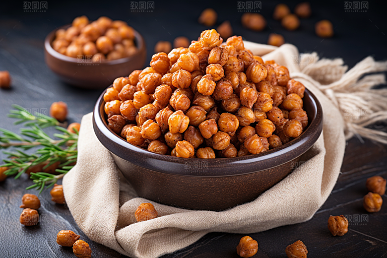 油炸黄金豆美味零食摄影图