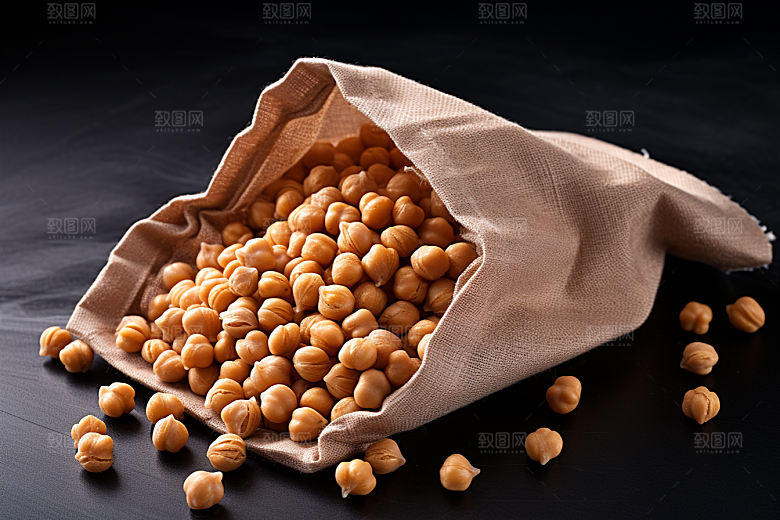 油炸黄金豆小吃高清摄影图
