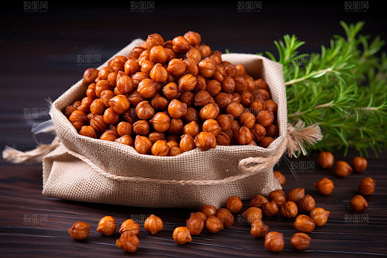 油炸黄金豆美味高清摄影图