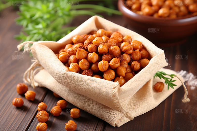 油炸黄金豆地方特色零食摄影图