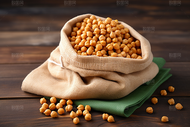 油炸黄金豆膨化食品高清摄影图