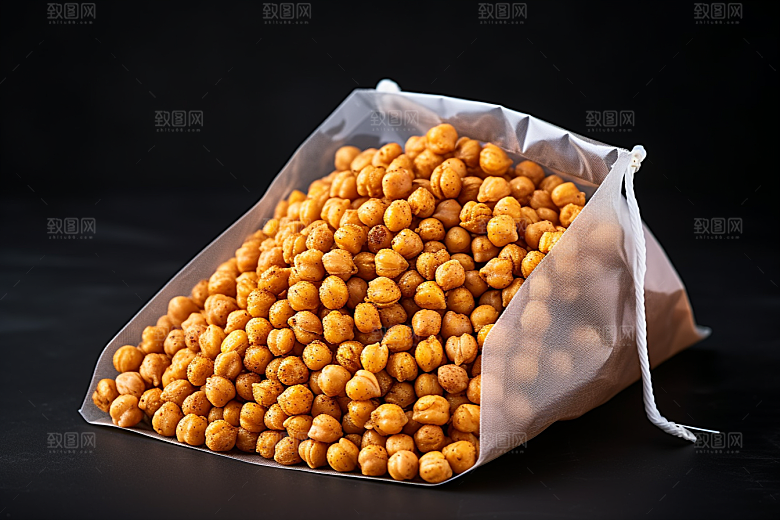 油炸黄金豆油炸食品美味摄影图