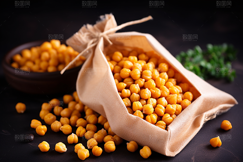油炸黄金豆美食油炸食品摄影图