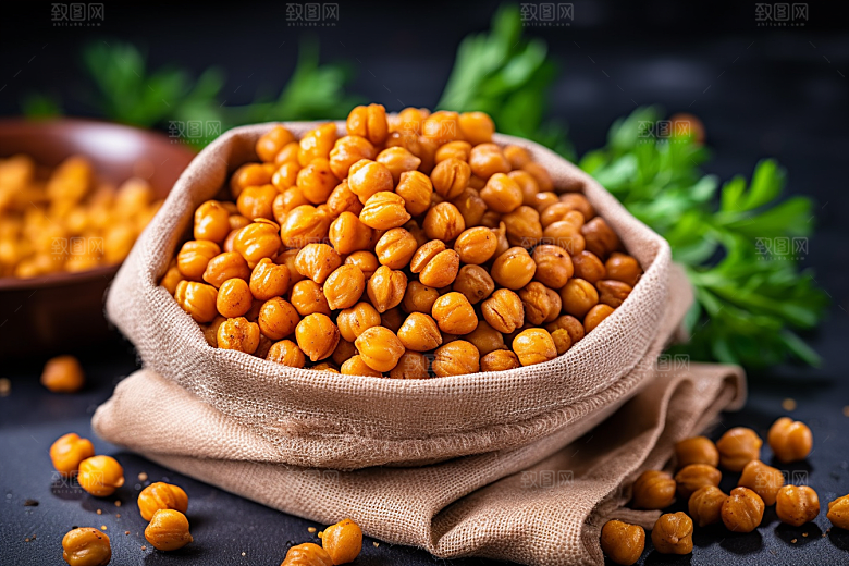油炸黄金豆美味美食摄影图