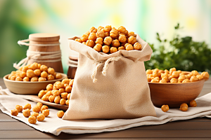 油炸黄金豆膨化食品素材摄影图