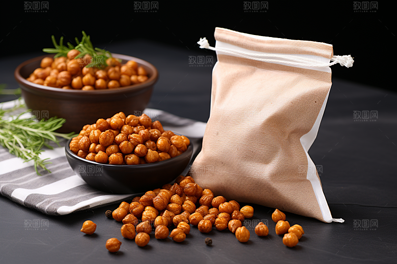 油炸黄金豆地方特色素材摄影图