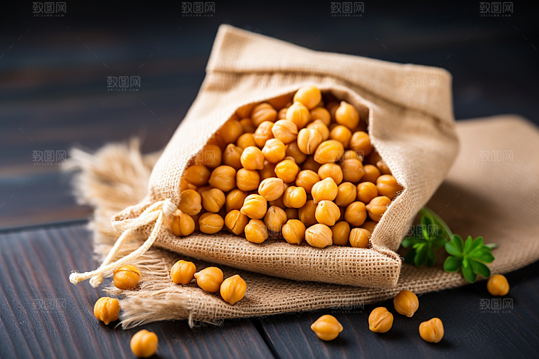 油炸黄金豆膨化食品素材摄影图