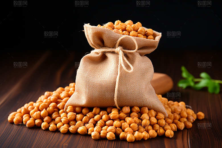 油炸黄金豆美味地方特色摄影图