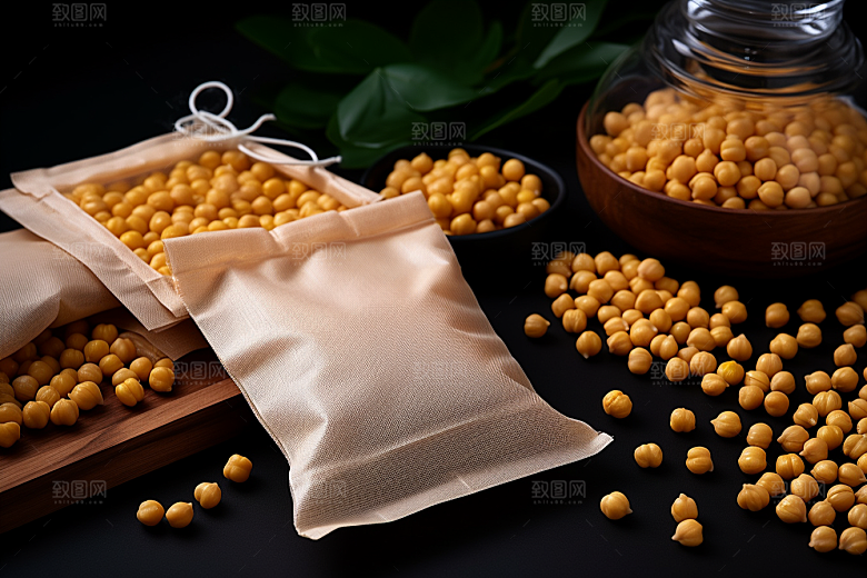 油炸黄金豆地方特色零食摄影图