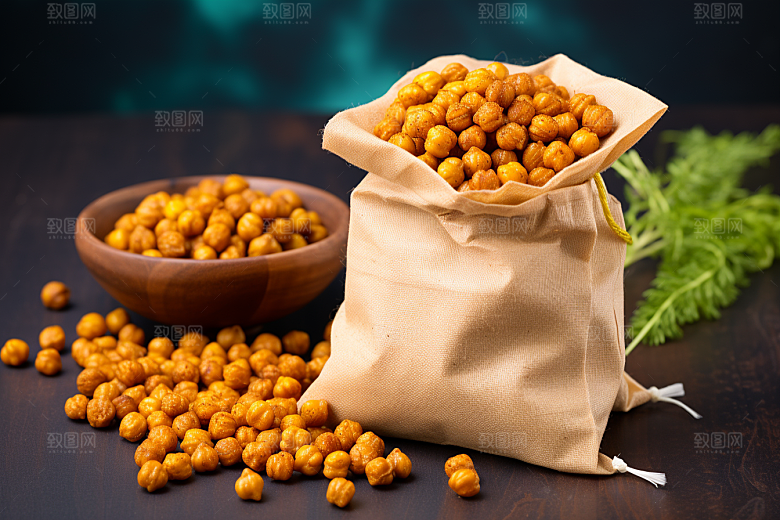 油炸黄金豆高清地方特色摄影图