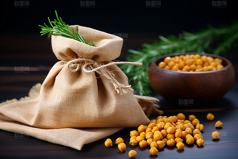 油炸黄金豆美食美味摄影图