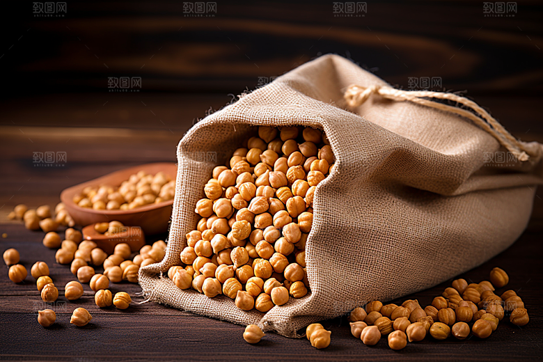 油炸黄金豆油炸食品零食摄影图