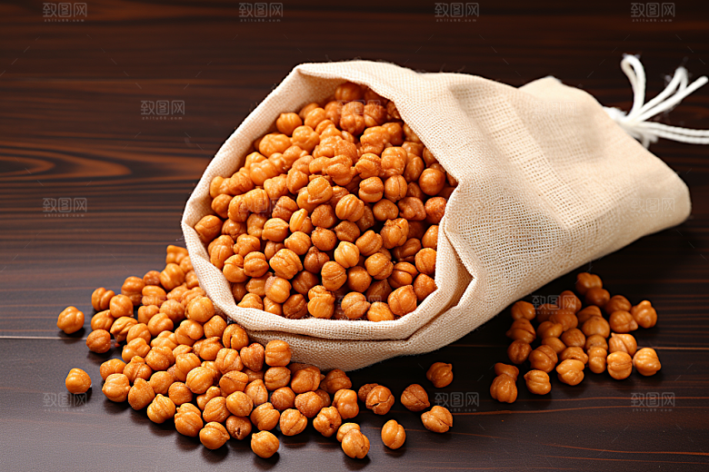 油炸黄金豆小吃油炸食品摄影图
