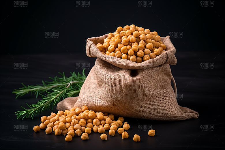 油炸黄金豆素材美味摄影图