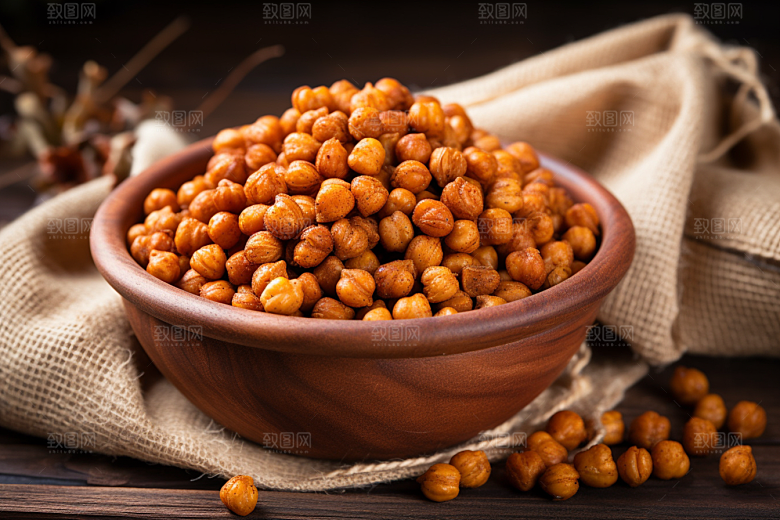 油炸黄金豆油炸食品高清摄影图