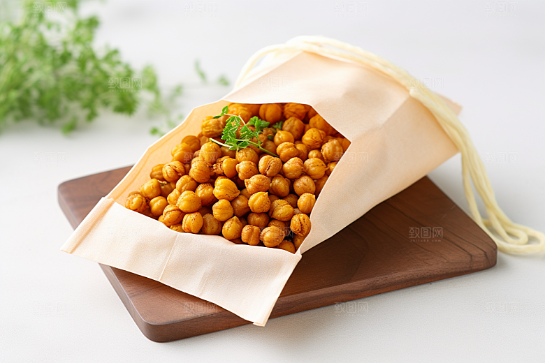 油炸黄金豆零食素材摄影图