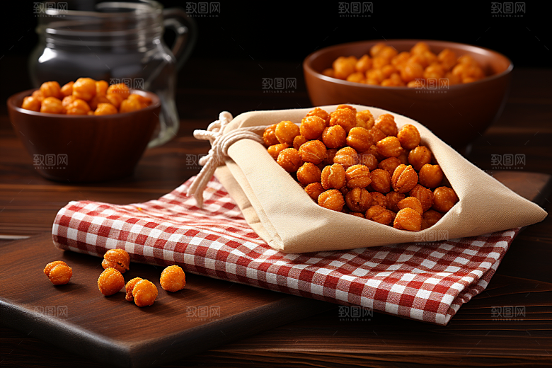油炸黄金豆高清零食摄影图
