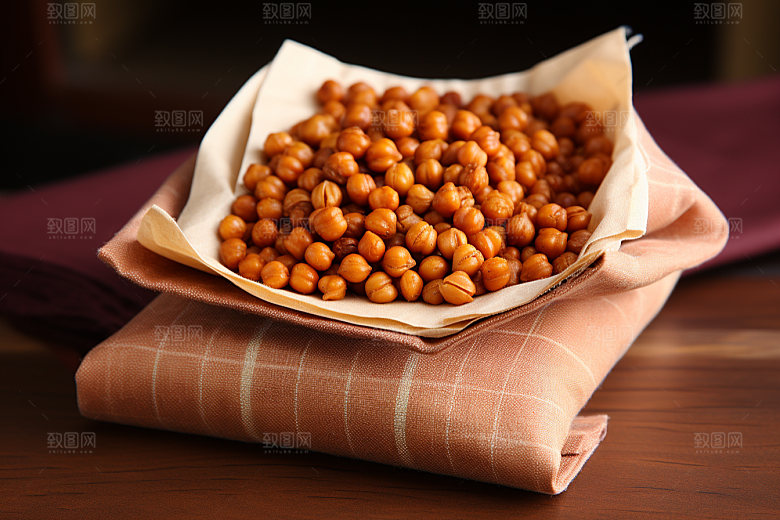 油炸黄金豆美味高清摄影图