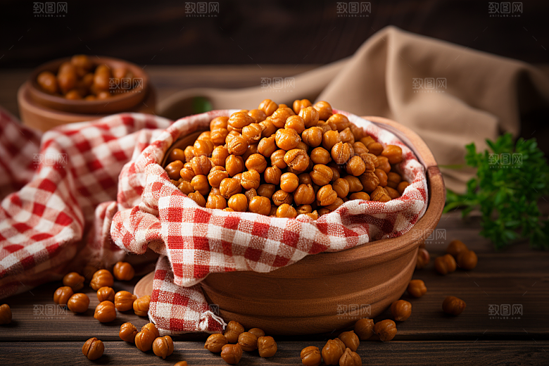 油炸黄金豆零食高清摄影图