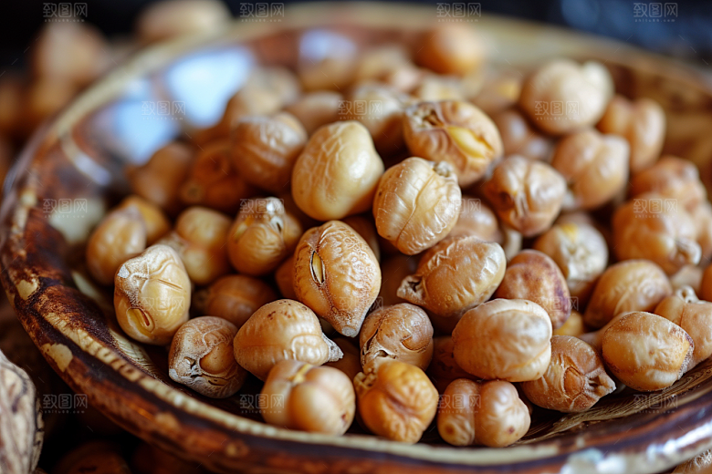 油炸黄金豆小吃美味摄影图