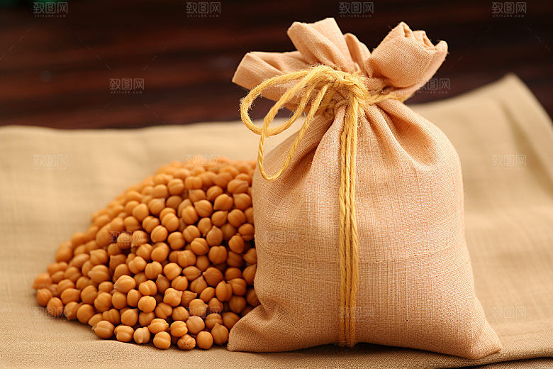 油炸黄金豆美食小吃摄影图