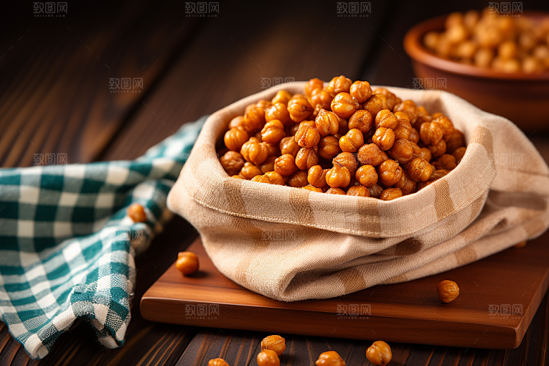 油炸黄金豆高清美味摄影图