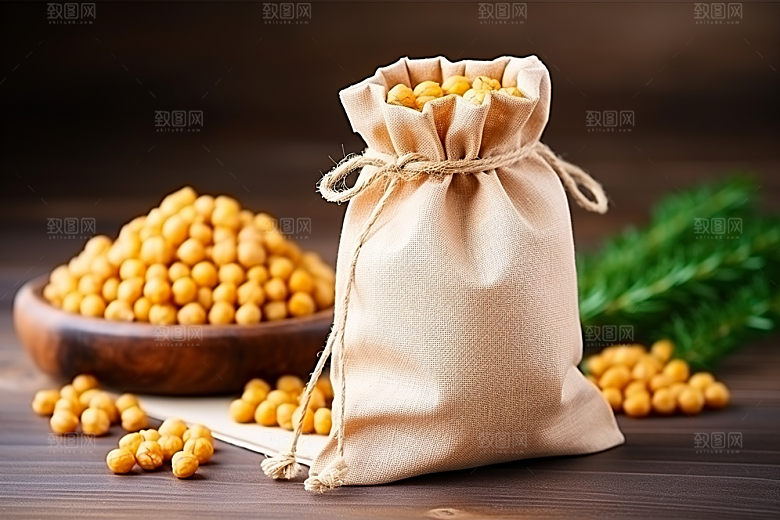 油炸黄金豆美味高清摄影图