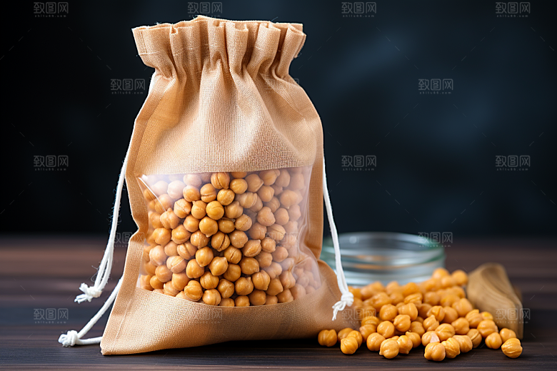 油炸黄金豆零食油炸食品摄影图