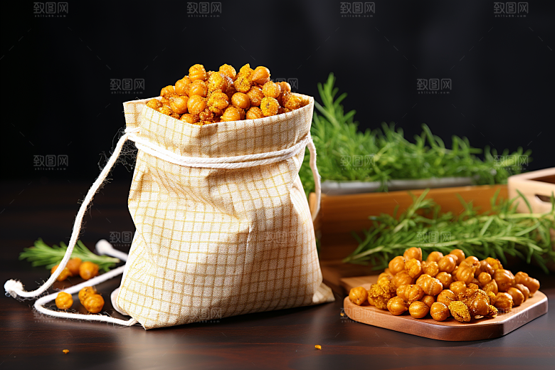 油炸黄金豆油炸食品素材摄影图