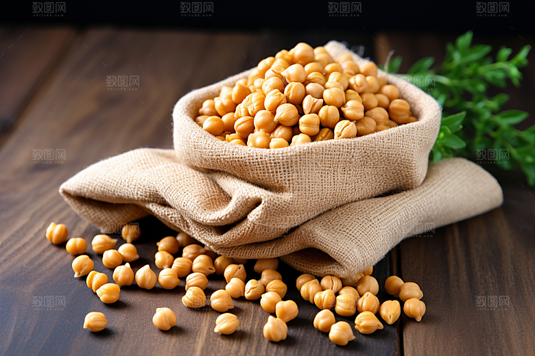 油炸黄金豆零食美味摄影图
