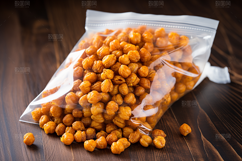 油炸黄金豆零食美味摄影图