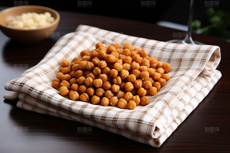 油炸黄金豆素材美食摄影图