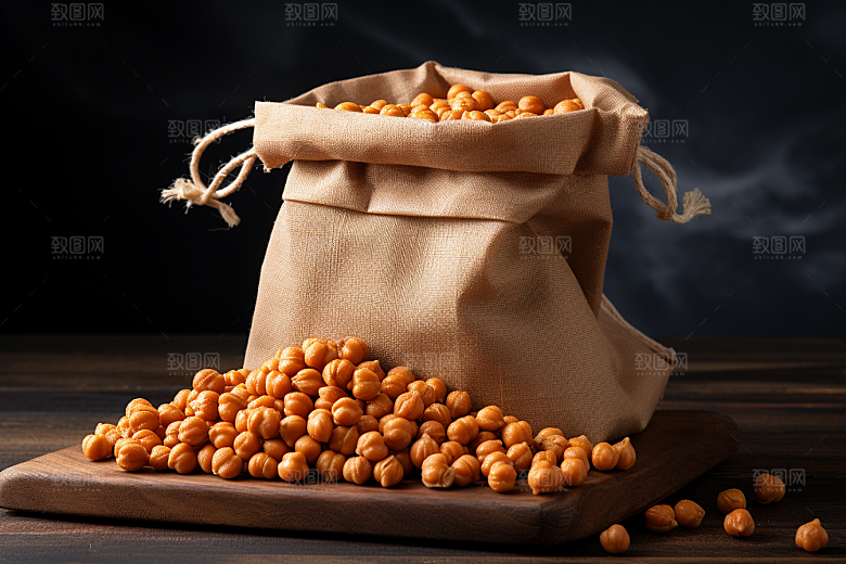 油炸黄金豆美味地方特色摄影图