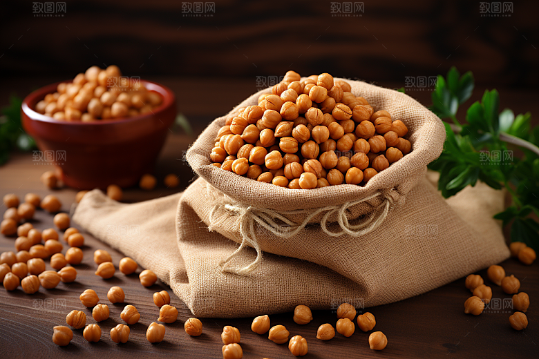 油炸黄金豆地方特色零食摄影图