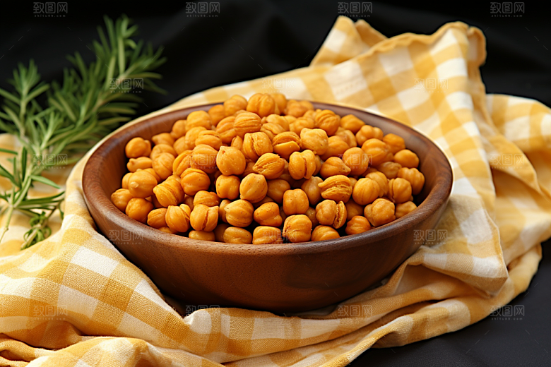 油炸黄金豆零食油炸食品摄影图