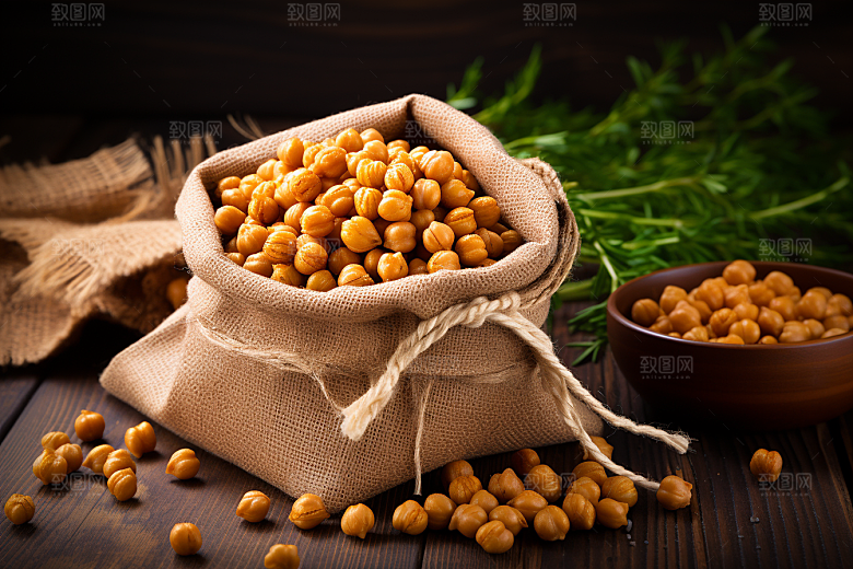 油炸黄金豆小吃地方特色摄影图