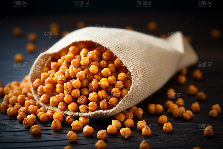 油炸黄金豆油炸食品高清摄影图